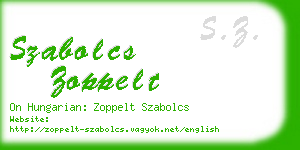 szabolcs zoppelt business card